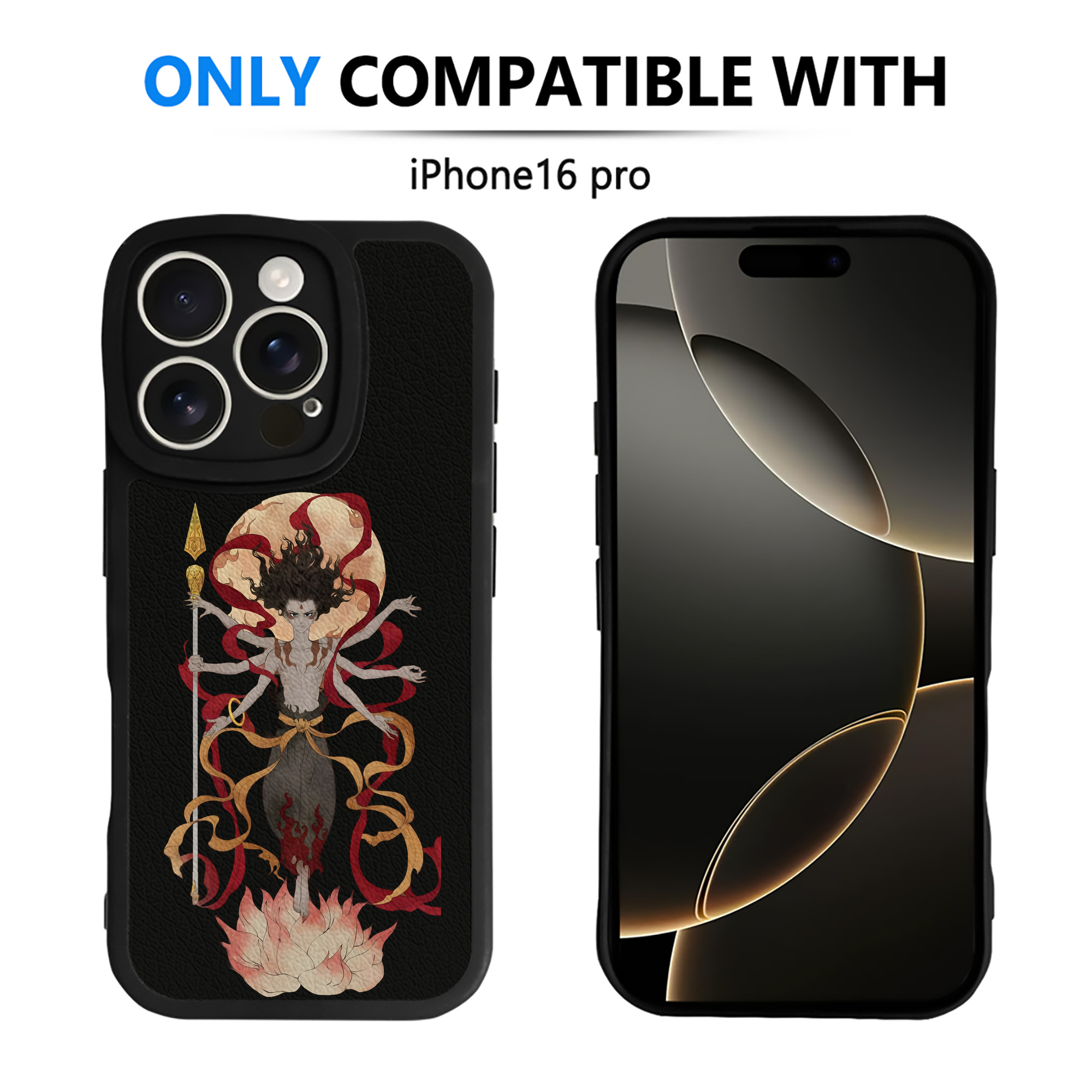 （画像用） Ne Zha 2 ナタ 魔童の大暴れ 【iPhone 16シリーズ対応】シリコンスマホケース（レザー調） 材質：シリコン